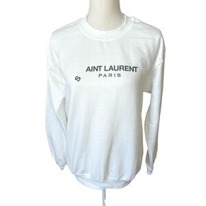 12th Tribe Ain’t Laurent White Crewneck Sweatshirt